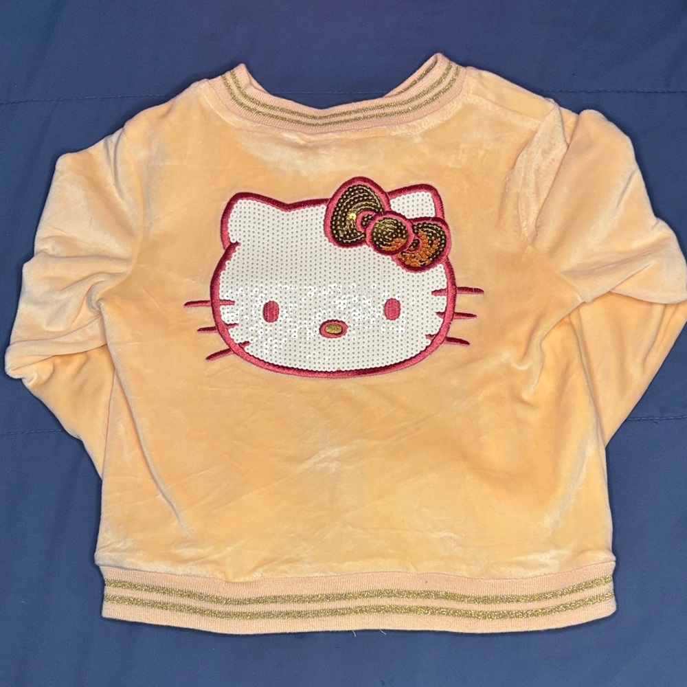 Hello Kitty Peach and Gold Kids Sweatshirt